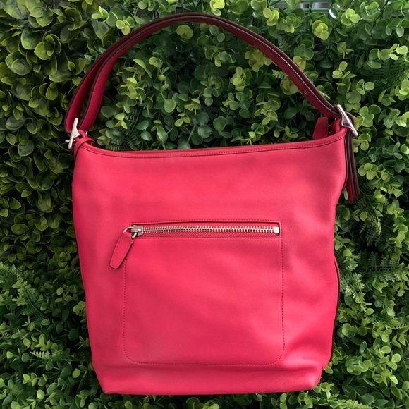 Pre-owned✨ Coach Legacy Leather Duffle Coral Pink - Picture 4 of 8